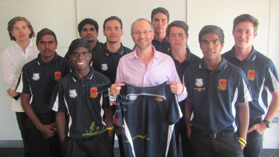 Young men from the Kununurra Clontarf Academy visiting Thorney Offices in Melbourne